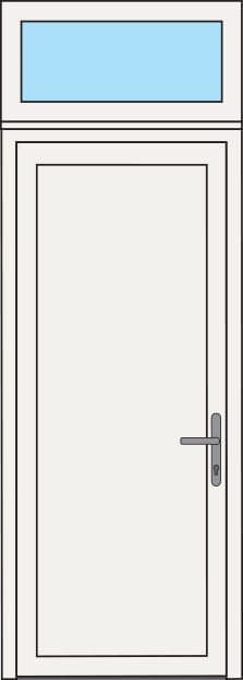 Construction options for PVC Entrance Doors - Door with fanlight