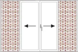 1-rail pocket-sliding frame – double opening
