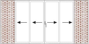 2-rail pocket-sliding frame – double opening